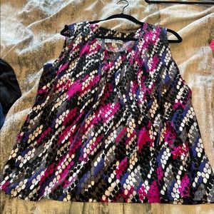 Jones Studio Separates Colorful Polka Dots Blouse